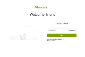 Login page inspiration - saas zendesk