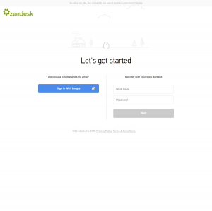 Sign up inspiration page - saas Zendesk